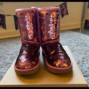 Classic Short Sequin Pink Like New